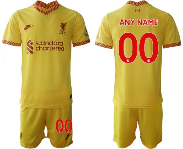 Personalisierbar Trikotsatz Liverpool FC Stadium Ausweichtrikot 2021/22 gelb-rot - Obrázok 2