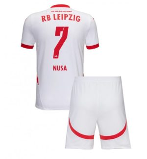 RB Leipzig Heim Trikotsatz 2024-25 Neuen Fußballtrikot für Kinder Antonio Nusa 7