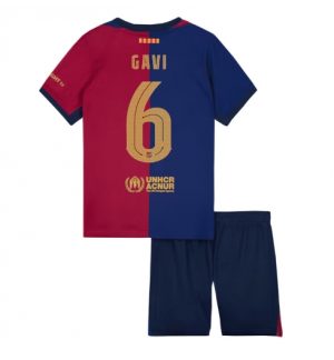 Fußballtrikot Kinder FC Barcelona Heimtrikot 2024-25 mit namen Paez Gavi 6