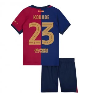 Fußballtrikot Kinder Set FC Barcelona Heimtrikot 2024-25 Jules Kounde 23