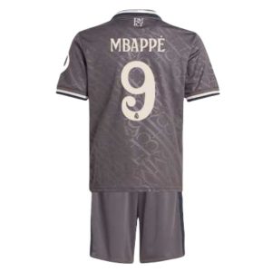 Günstige Kindertrikot Real Madrid Ausweich Trikotsatz 2024-25 Kylian Mbappe 9